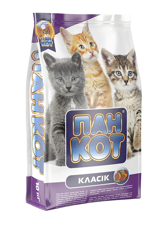 

Cухой корм Пан Кот Класик для котят со вкусом курицы 10 кг