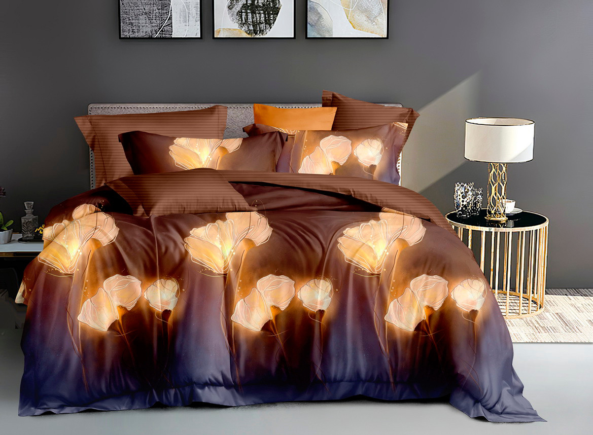 

Двуспальный комплект постельного белья на резинке 180*220 сатин Sleep Well