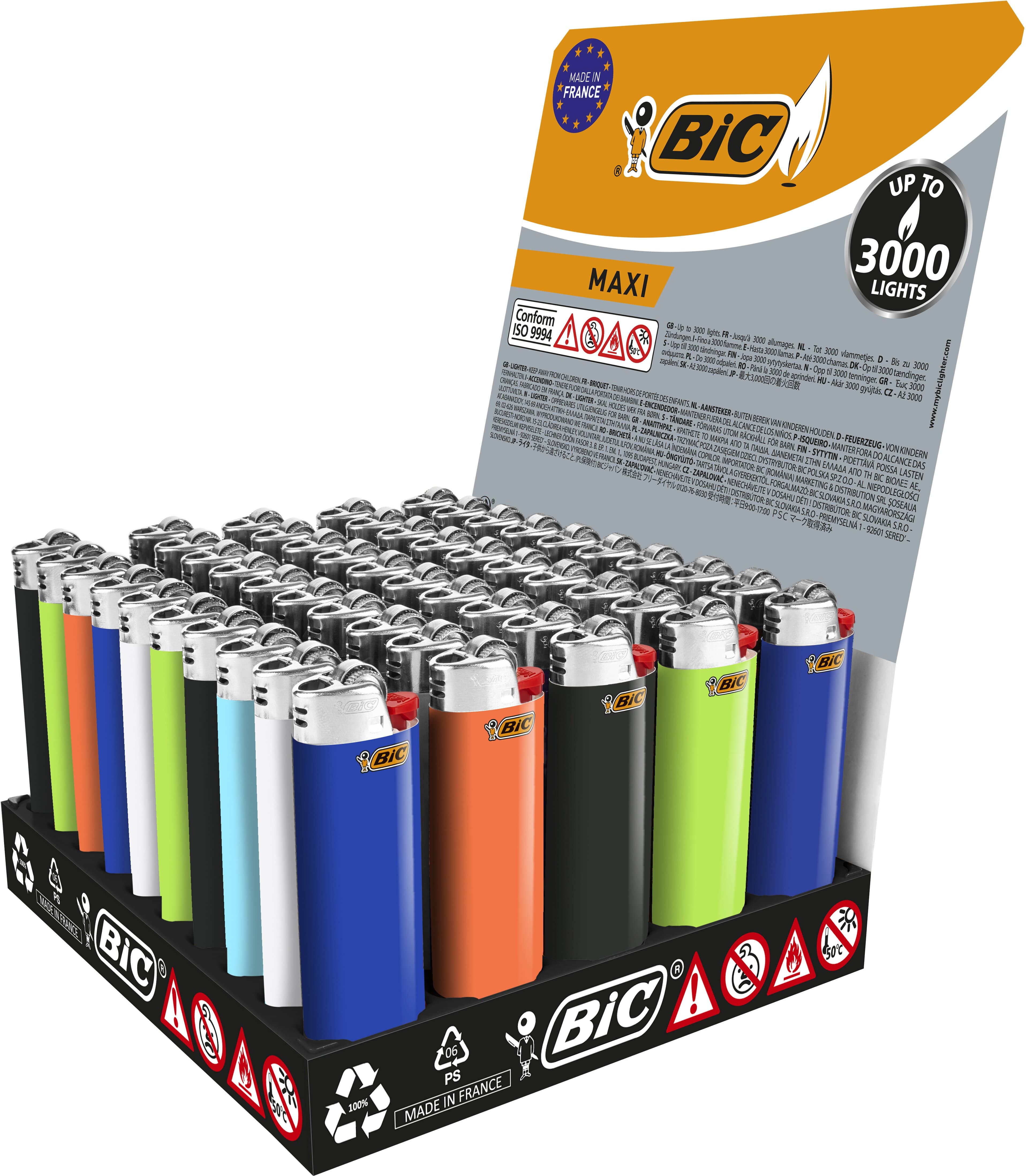 Зажигалка BIC J26 Maxi 50 шт Ассорти (3086125002843) – фото, отзывы ...