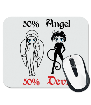 

Коврик для мыши 50% Angel 50% Devil