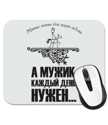 

Коврик для мыши Принца можно всю жизнь ждать, а мужик нужен всегда