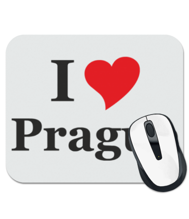 

Коврик для мыши I Love Prague