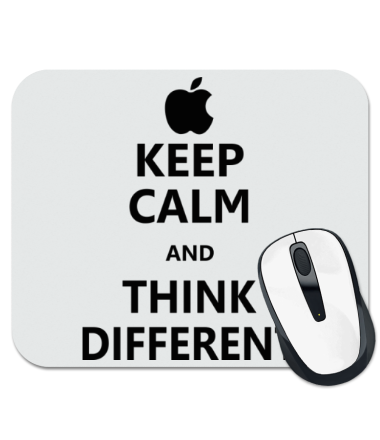 

Коврик для мыши Keep calm and think different