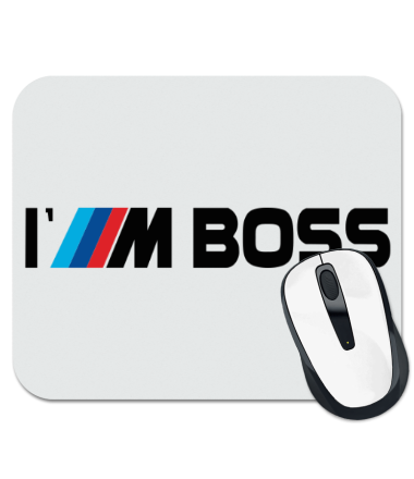 M m boss. Коврик для мыши the Boss. Коврик для мыши с надписью Boss. М босс 2525. I M Boss.