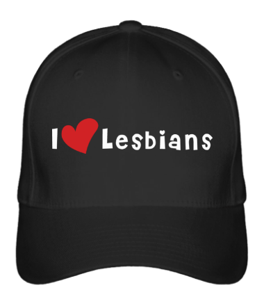 

Бейсболка (кепка) I love lesbians Черный