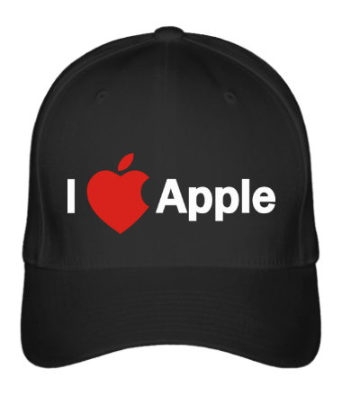 

Бейсболка (кепка) I love apple Черный