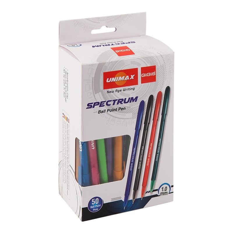 

Набор синих шариковых ручек 50шт Unimax Spectrum Fashion
