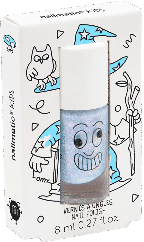 

Детский лак для ногтей Nailmatic Pearly blue/Голубой с блесточками 8 мл (102MERLINF)