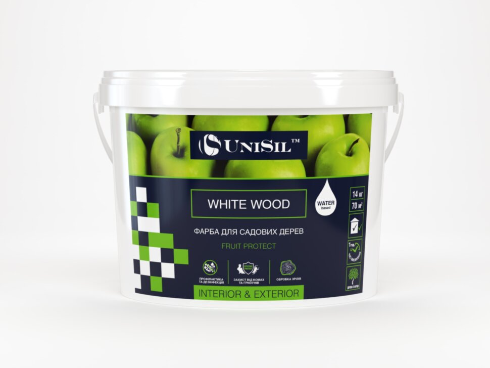 

Фарба для садових дерев UniSil WHITE WOOD, 14 кг