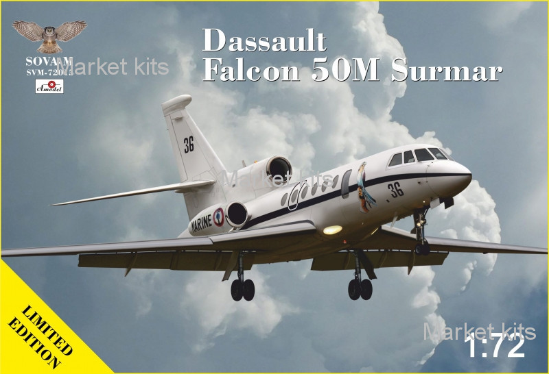

Пассажирский самолет Dassault Falcon 50M "Surmar" 1:72 Sova Model (SVM72015)