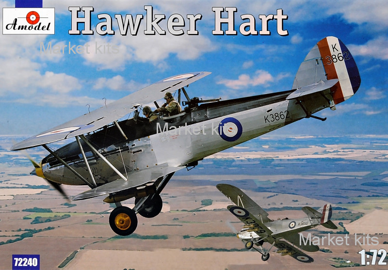 

Биплан Хоукер Харт (Hawker Hart) 1:72 AMODEL (AMO72240)