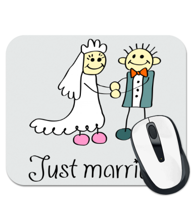 

Коврик для мыши Just married 3
