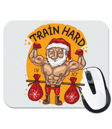 

Коврик для мыши Train hard 1