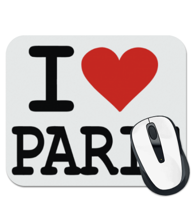 

Коврик для мыши I love Paris