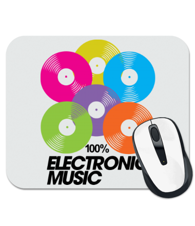 

Коврик для мыши 100% electronic music - vynil