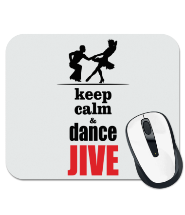 

Коврик для мыши Keep calm & dance JIVE