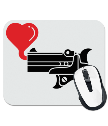 

Коврик для мыши Love gun