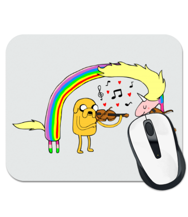 

Коврик для мыши Lady Rainicorn and Jake