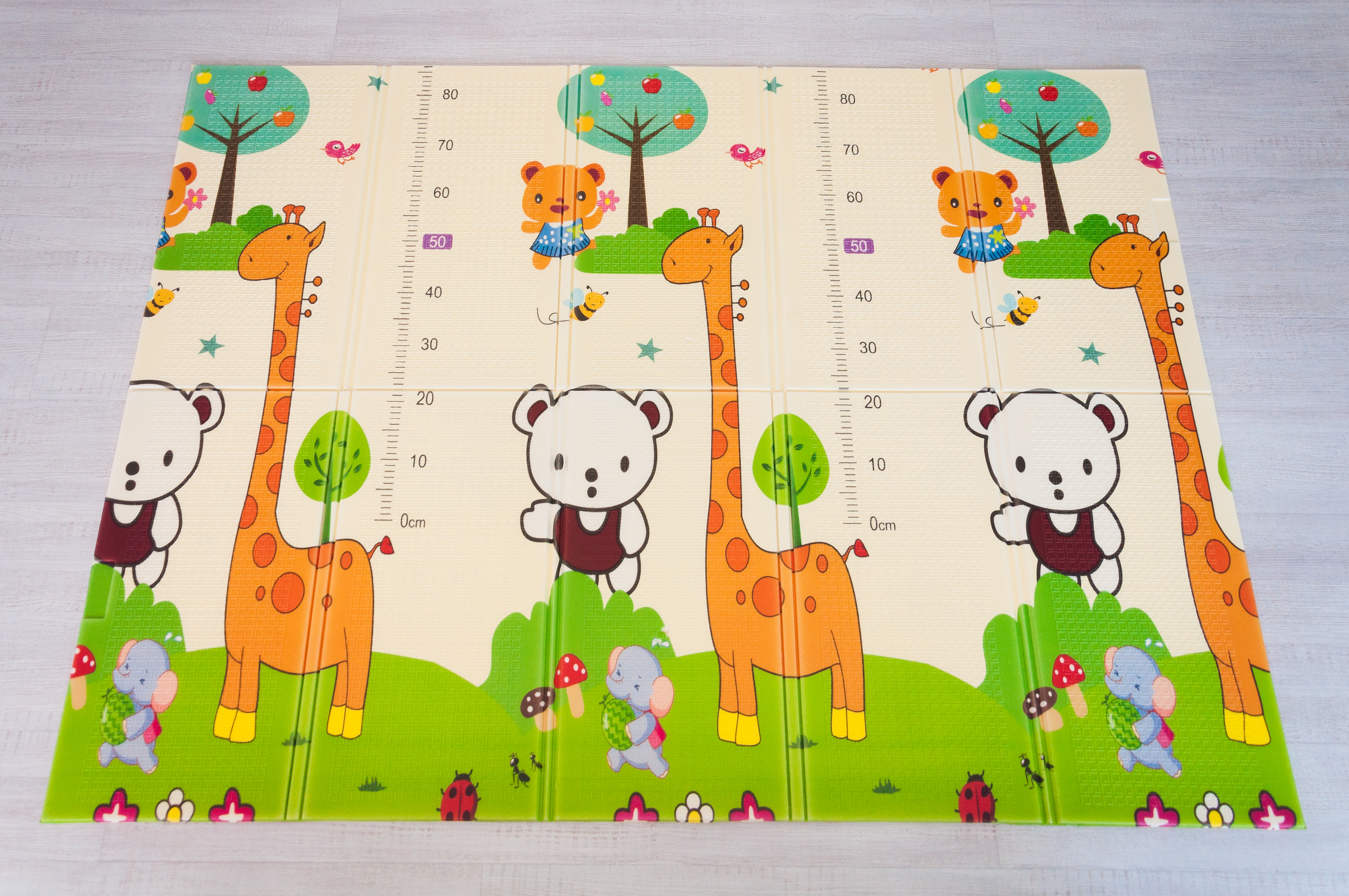 

Двухстронний складной детский коврик-игрушка Sticker Wall 2,00 x 1,50 м. Толщиной 1см. Ростомер-Зоопарк Развивающий, Экологичный, Износостойкий, Безопасный Разноцветный