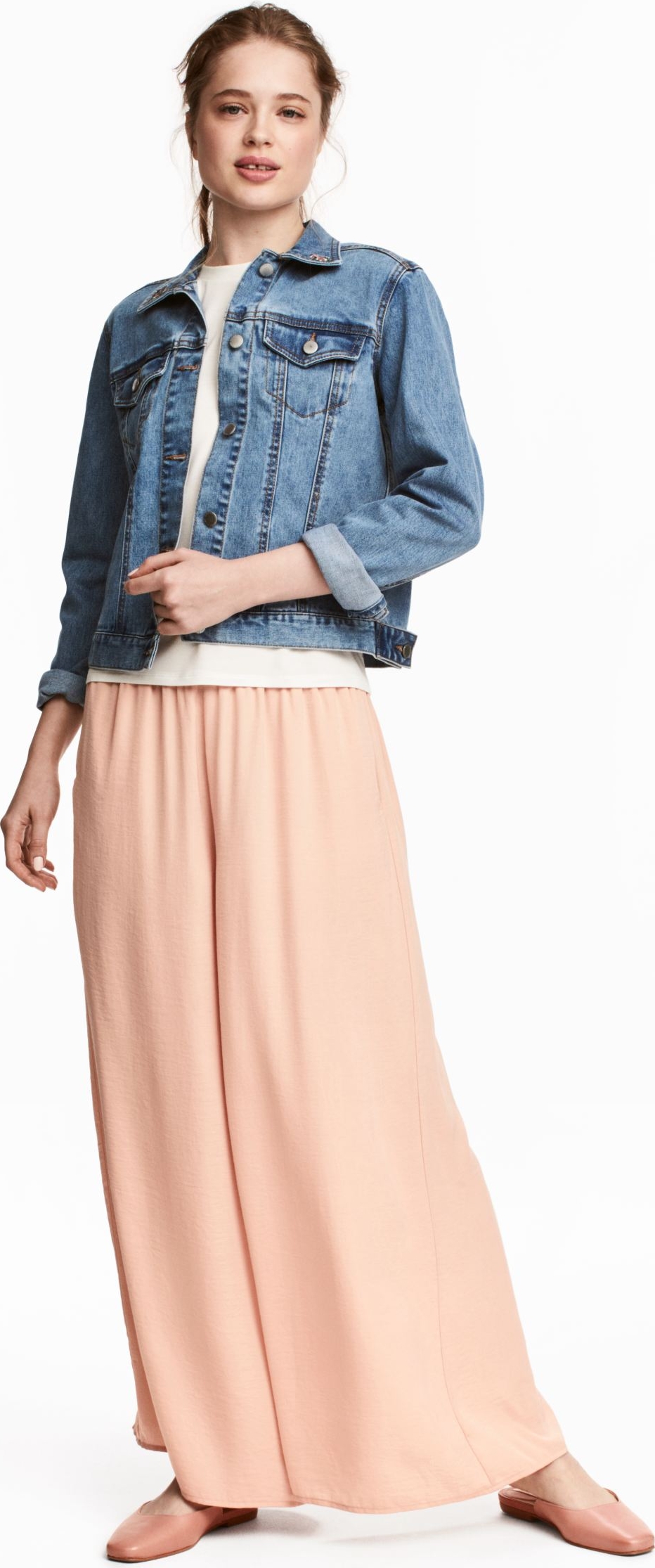 

Брюки H&M 3hm04440034 38 165/72A Светло-розовые