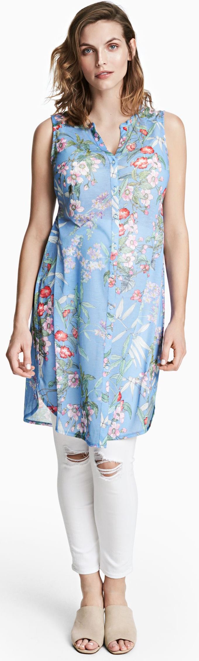 

Туника для беременных H&M 3hm05300150  Голубая, Туника для беременных H&M 3hm05300150 S Голубая