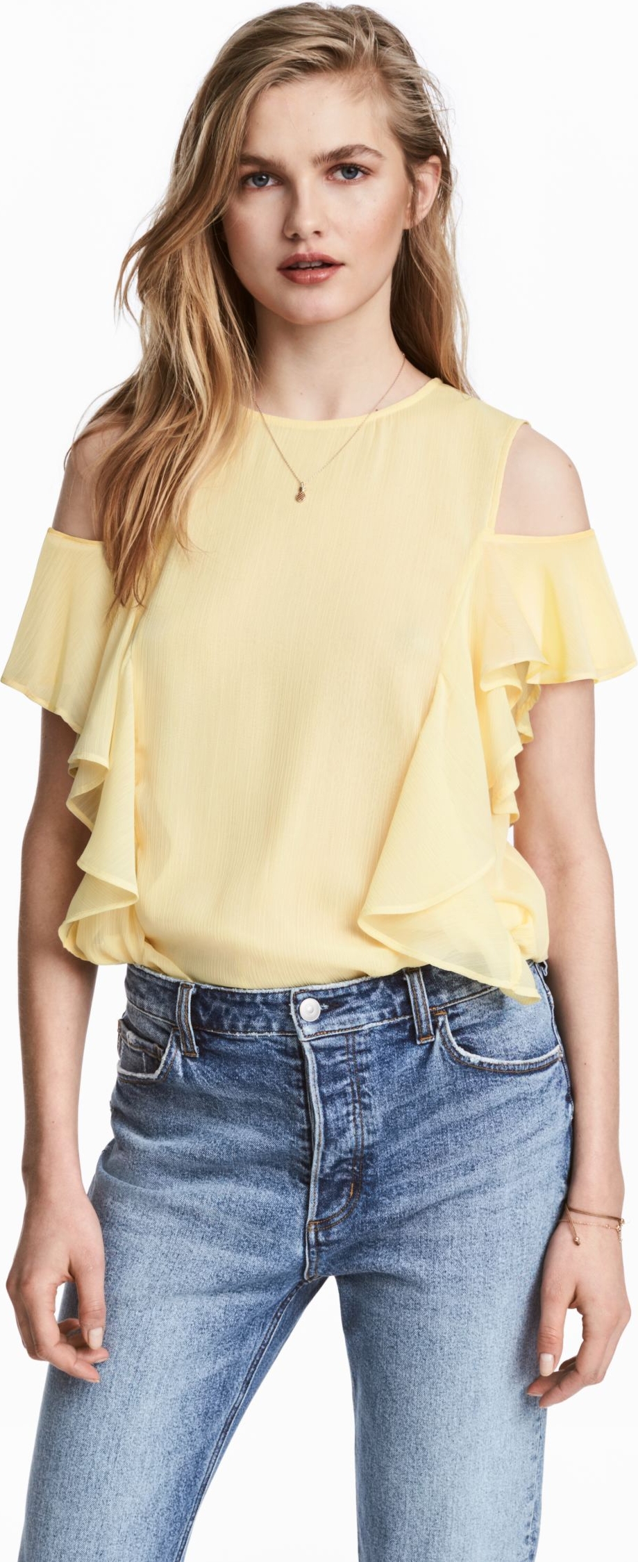 

Блузка H&M 3hm06110072  Светло-желтая, Блузка H&M 3hm06110072 32 Светло-желтая