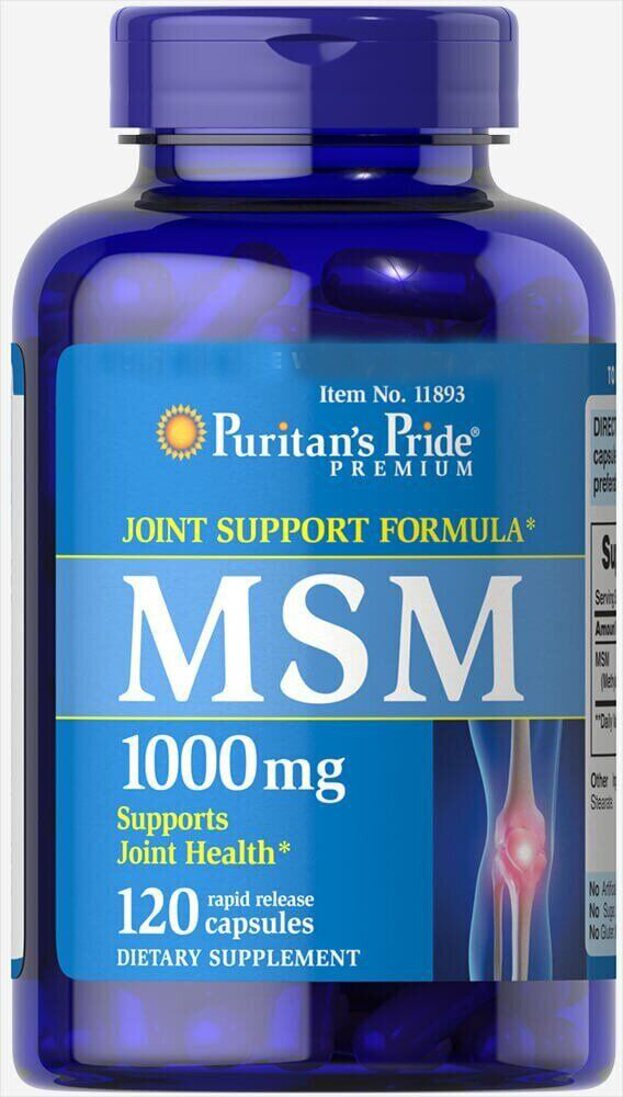 

Специальный продукт Puritan's Pride MSM 1000 mg 120 капсул (4384302669)
