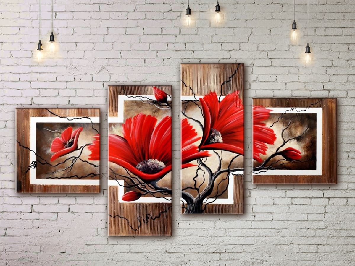 

Модульная картина акрилом цветы ArtStar MHM17_4_419 размер 80 х 150 см