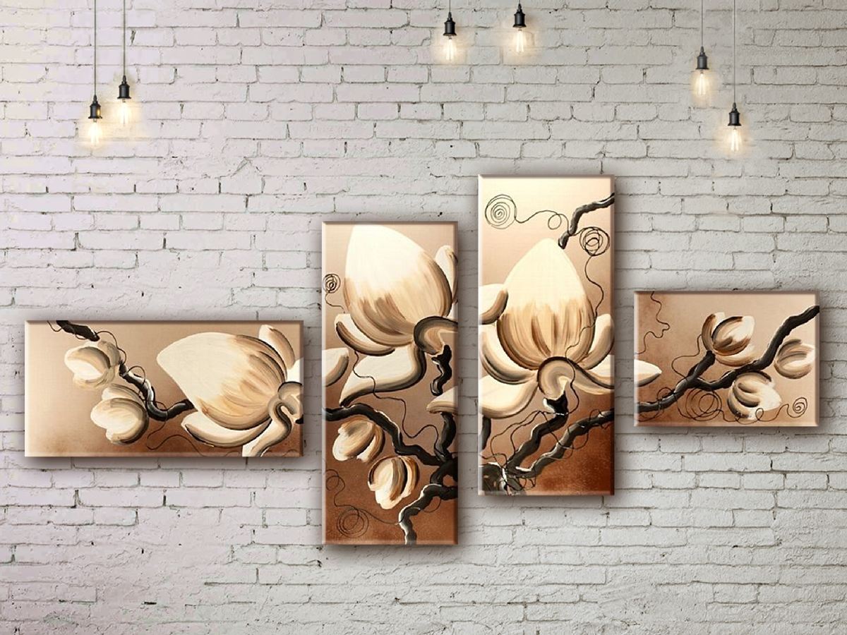 

Модульная картина акрилом цветы ArtStar MKM17_4_079 размер 70 х 150 см