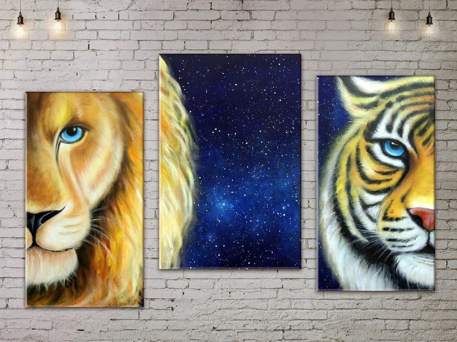 

Модульная картина ArtStar Лев и Тигр ADA0079_2 размер 80 х 110 см