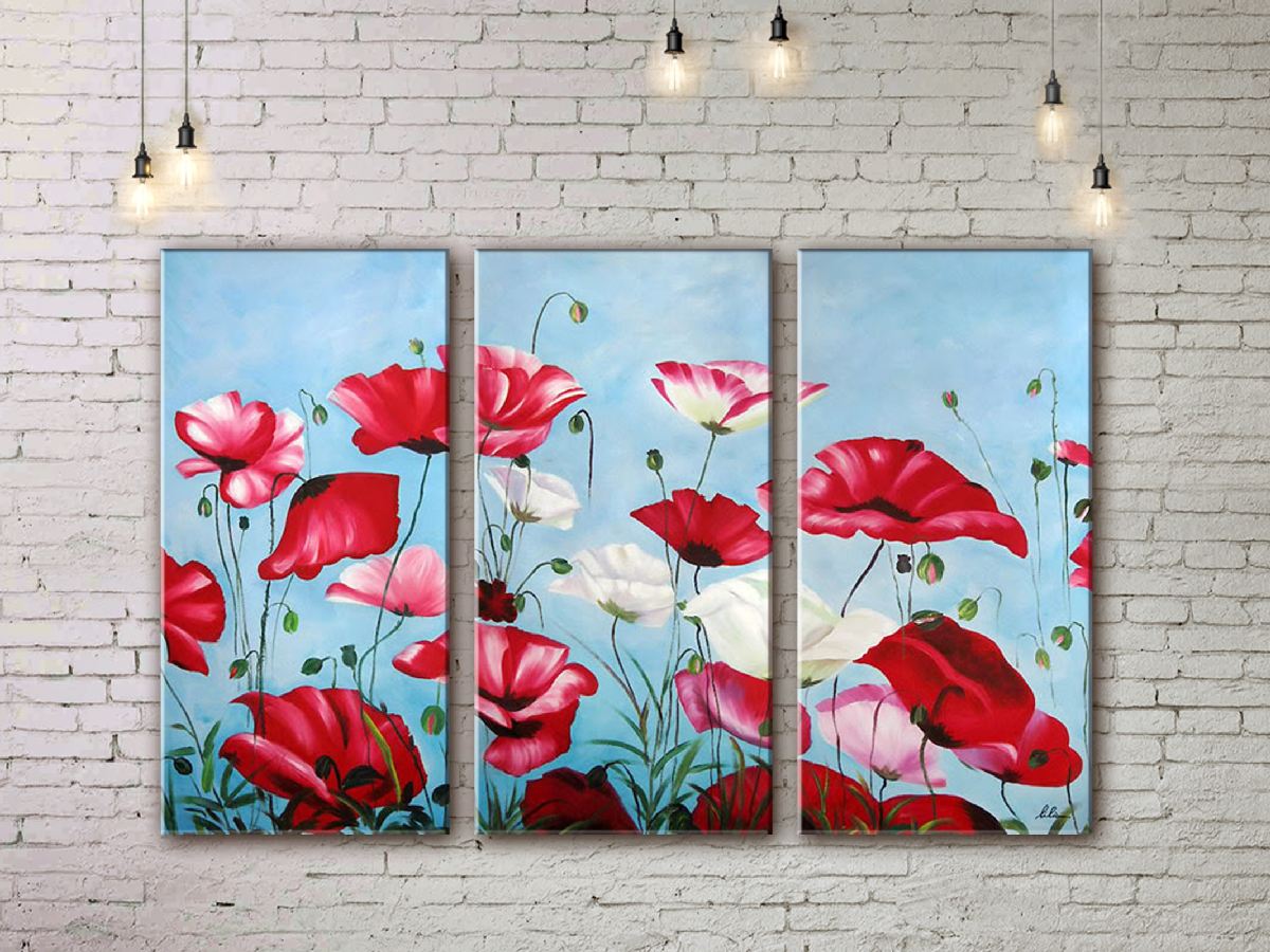 

Модульная картина акрилом цветы ArtStar MHM17_3_166 размер 60 х 90 см