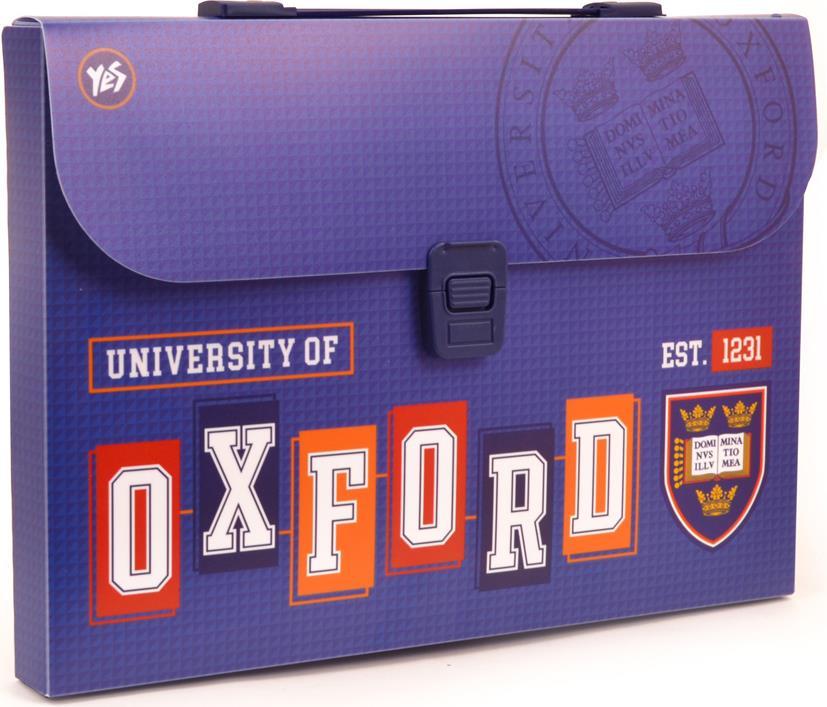 

Папка-портфель "Yes" №491445 "Oxford" A4 пласт. на застібці,з ручкою(12)