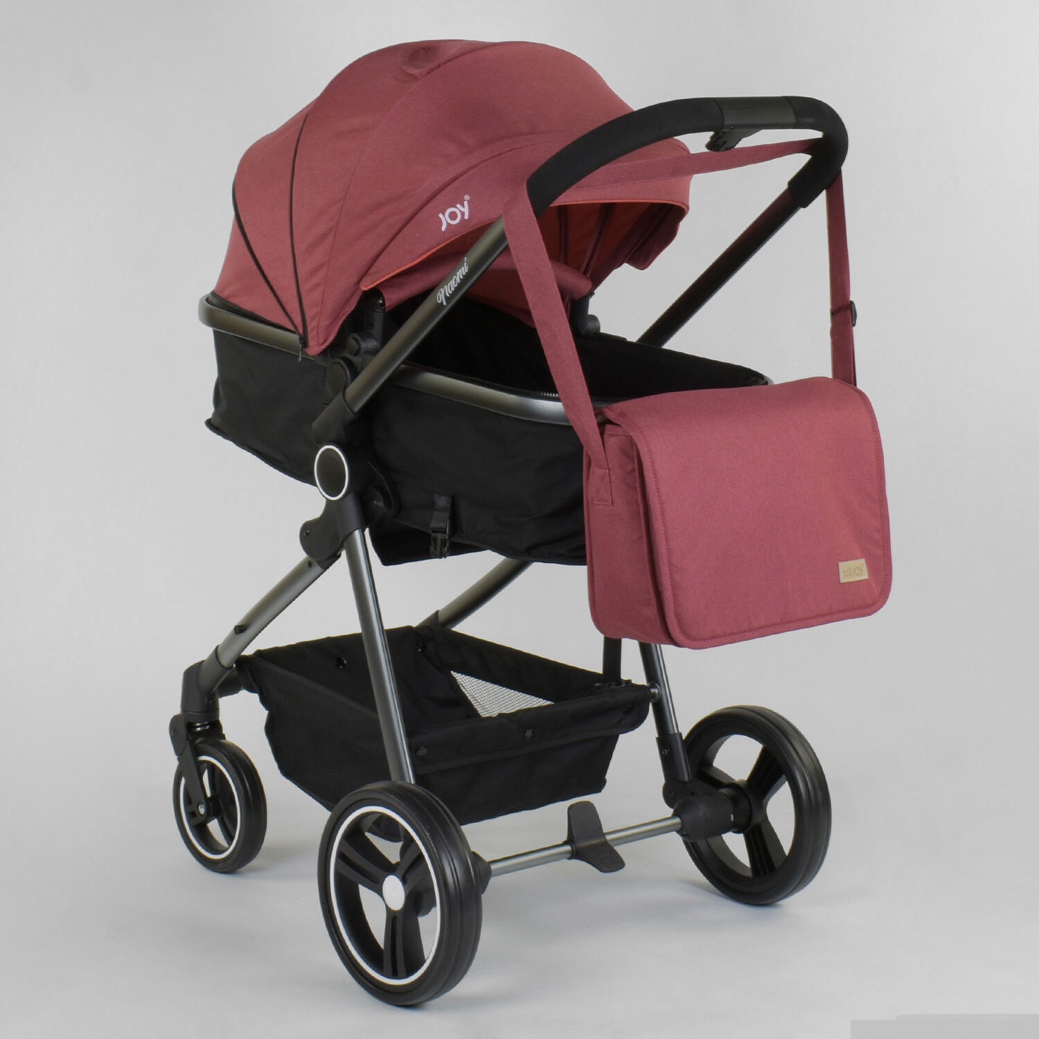 

Коляска детская трансформер "JOY" Naomi 95823 универсальная 2 в 1 Красная