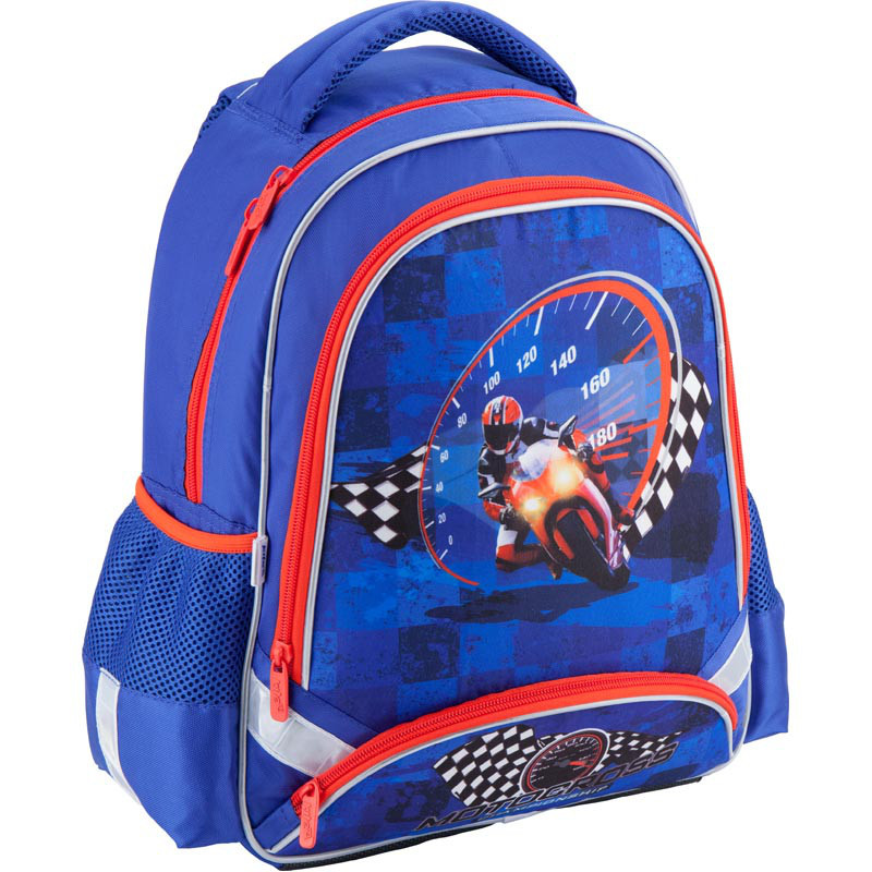 

Рюкзак школьный Kite 517 Motocross K18-517S Синий