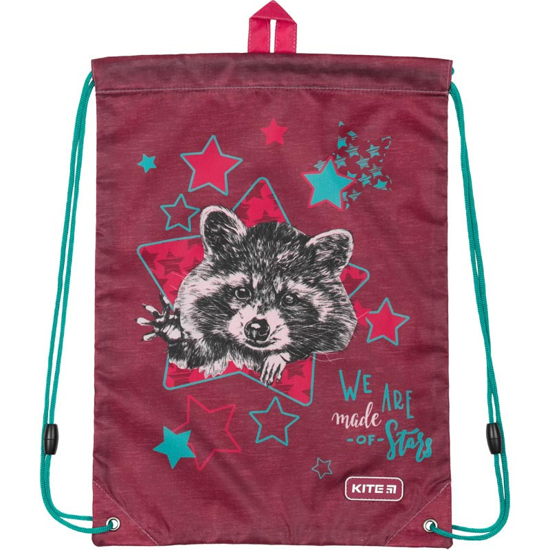 

Сумка для обуви Kite 600 Fluffy racoon K19-600S-1 Бордовый