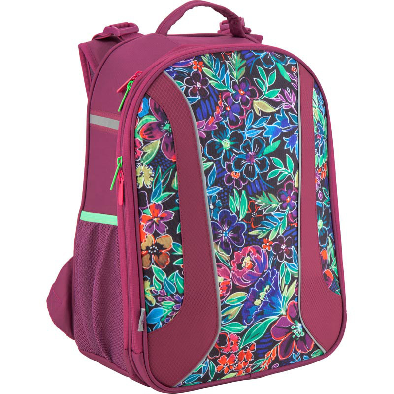 

Рюкзак школьный каркасный Kite 703 Flowery K18-703M-2 Бордовый