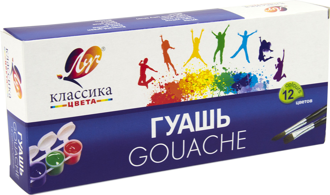 

Гуаш "Класика" 12кольор. 20мл блок-тара №21С1376-08/Луч/(9)