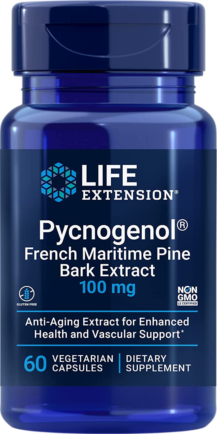 

Life Extension Pycnogenol French Maritime Pine Bark Extract 60 капсул (4384304176)