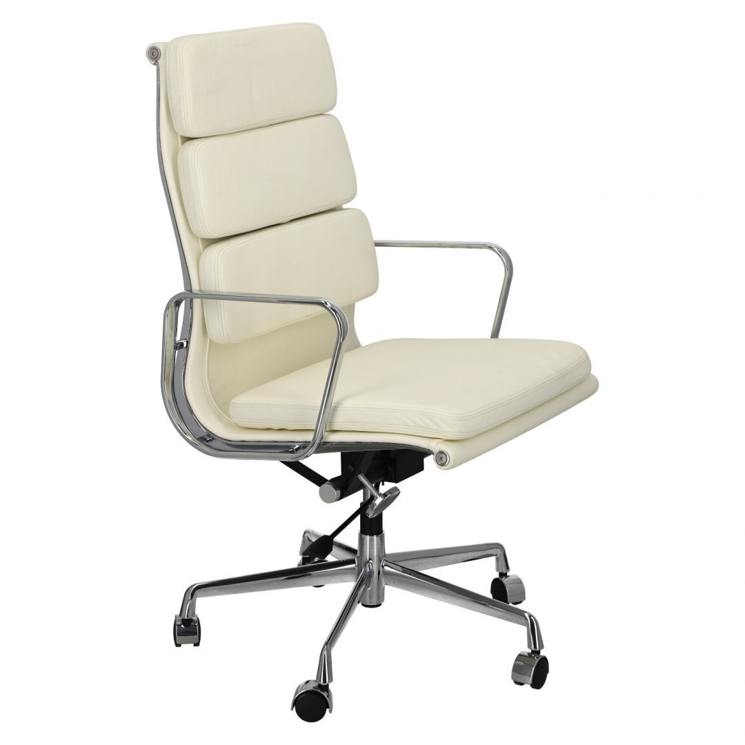 

Кресло D2.Design Fotel Biurowy Ch2191T Biała Skóra Chrom