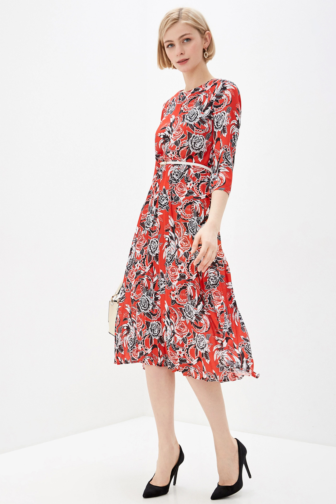 

платье BAON B450010 XS DARK TOMATO PRINTED 4670030323958
