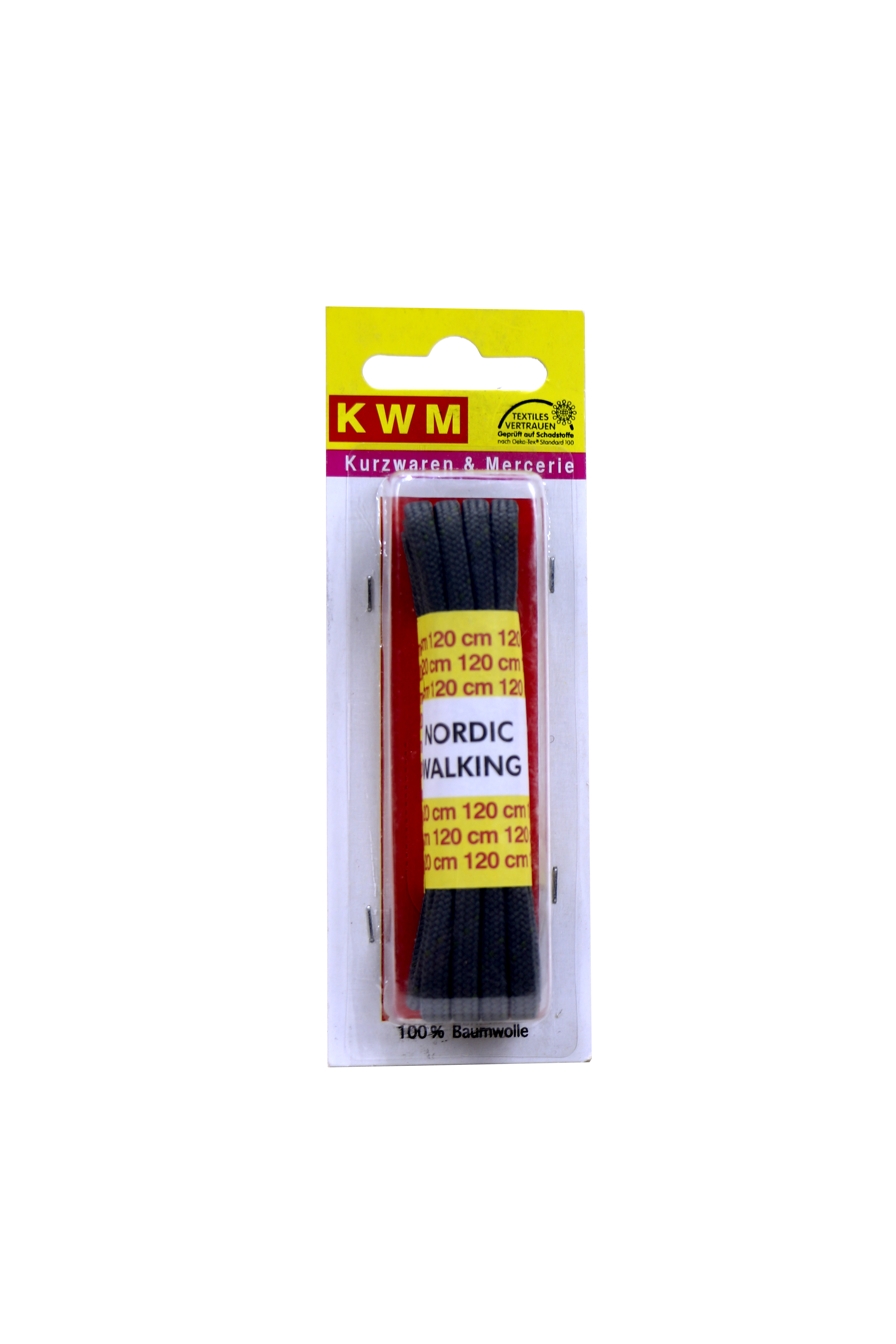 

Шнурки 120 см KWM темно серый K03-440193