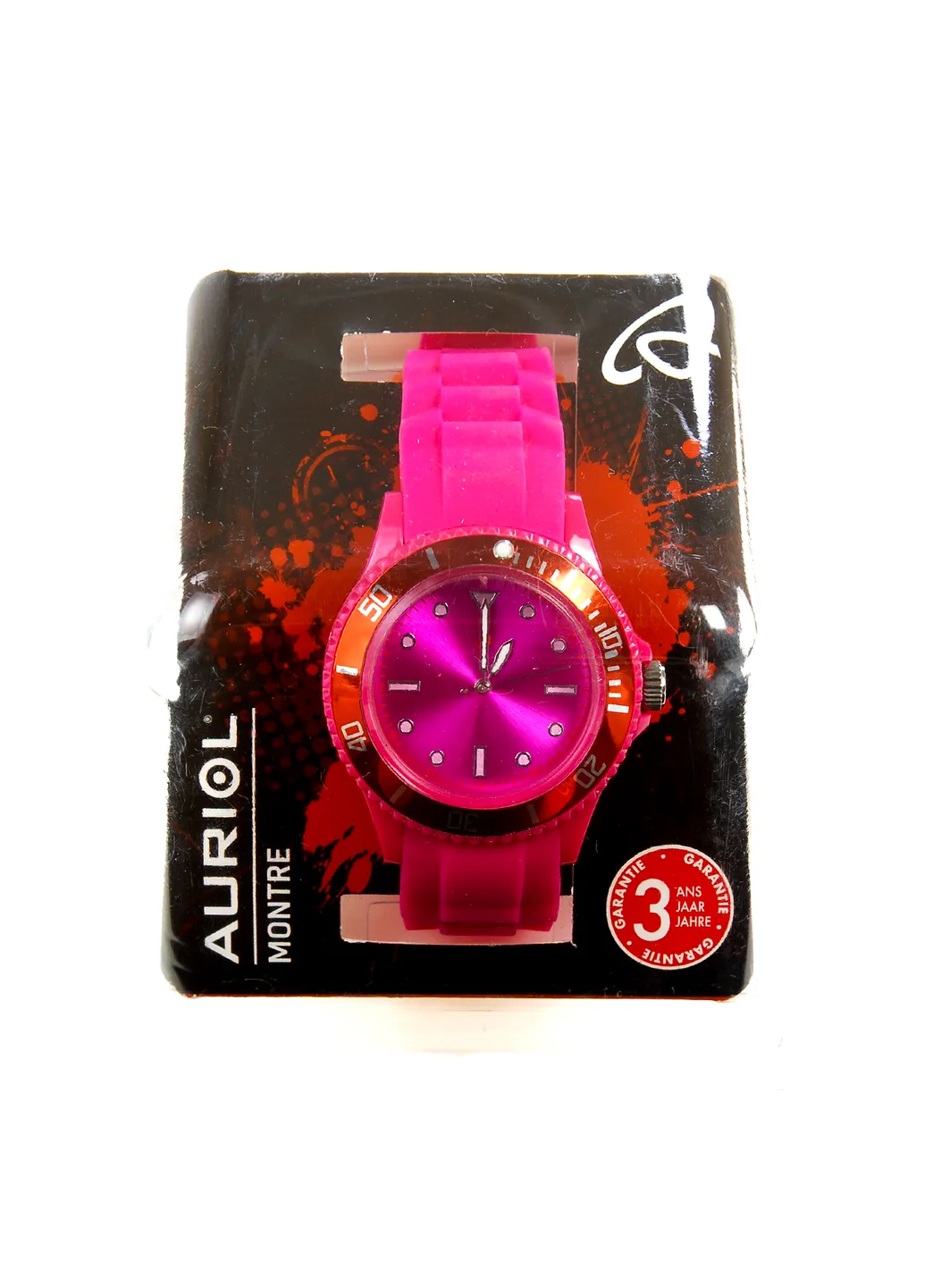 

Наручные часы с кварцевым механизмом, водонепроницаемые AURIOL розовый K10-550419