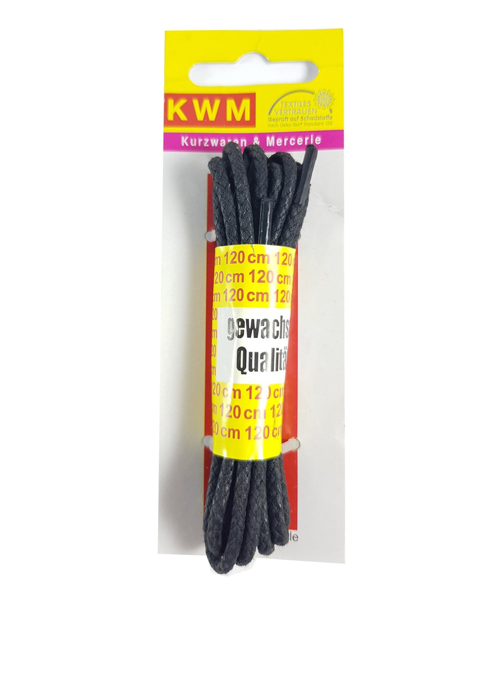 

Шнурки для обуви круглые вощеные 120 см KWM черный K03-110056