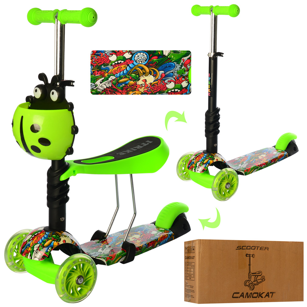 

Самокат iTrike MAXI JR 3-054-GR салатовый