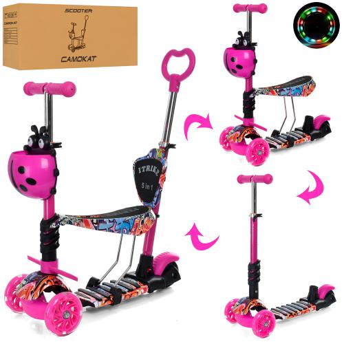 

Самокат iTrike MAXI JR 3-058-I-WP17 розовый