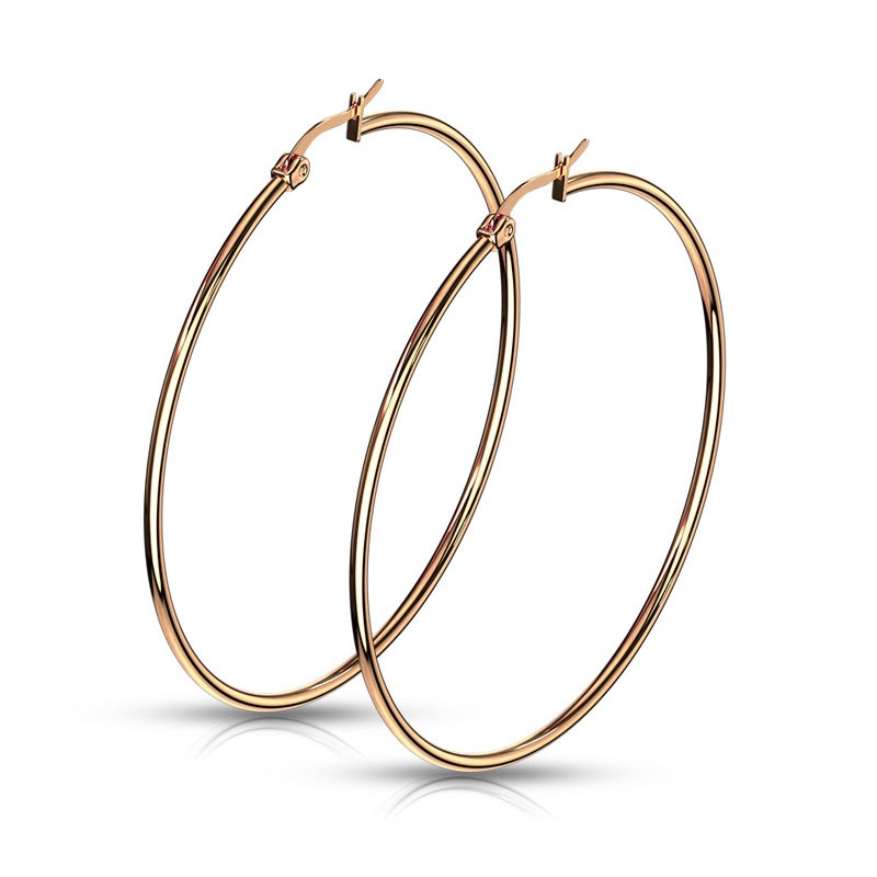 

Серьги кольца из стали Spikes 8044 серебристый