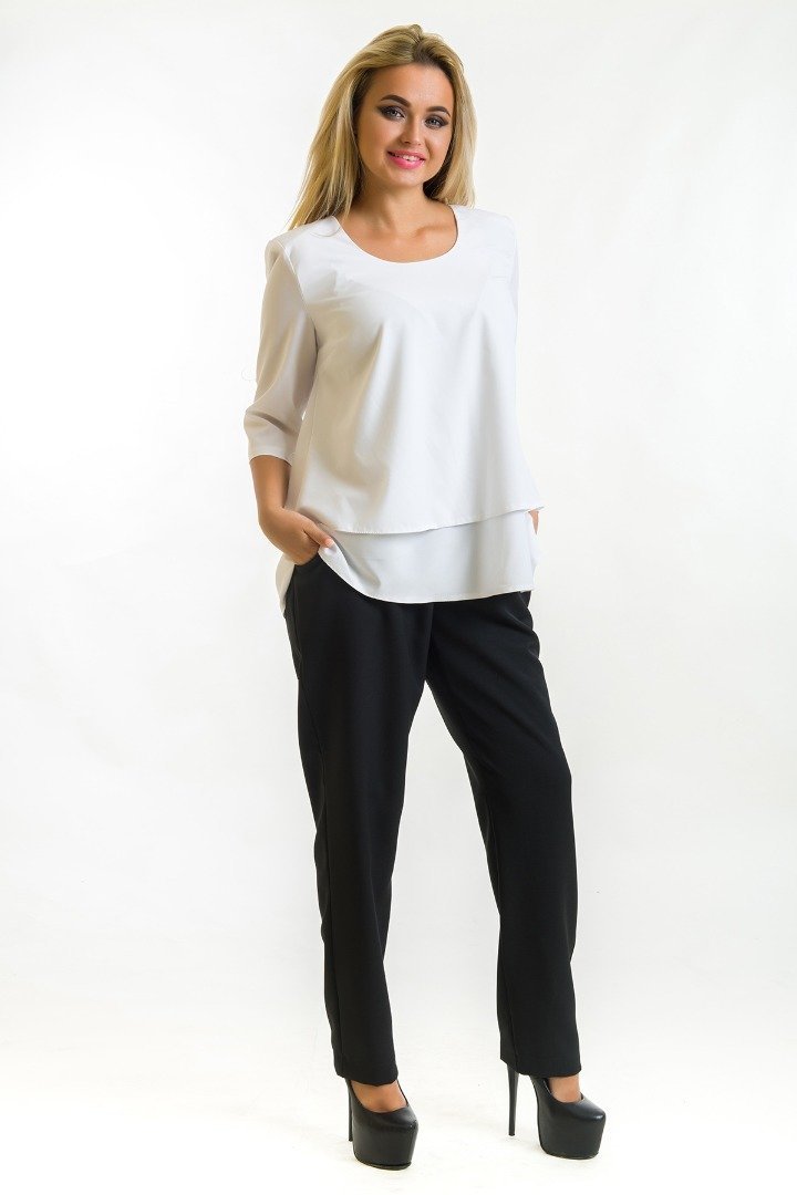 

Блуза FLFashion W ЕБВ 0972 с рукавом 3/4 50 белая