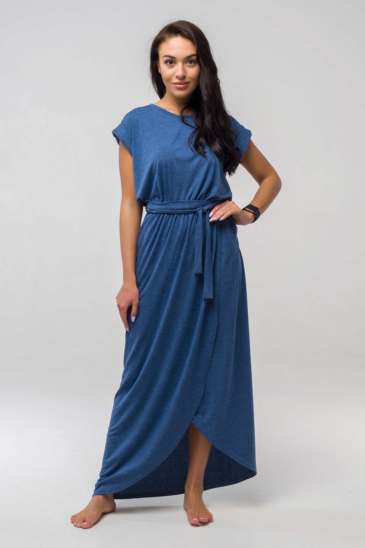 

Платье FLFashion Asti ППА 2134 повседневное длинное макси - синее, Платье FLFashion Asti ППА 2134 повседневное длинное макси 48-50 синее
