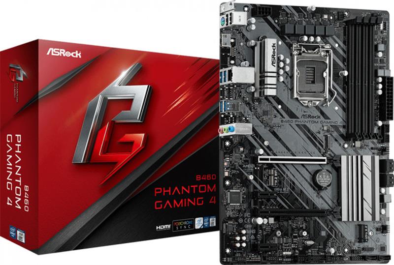 

Материнская плата ASRock B460 Phantom Gaming 4 Socket 1200