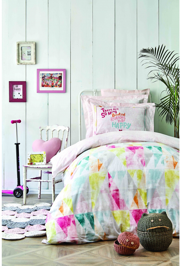 

Постельное белье подростковое Karaca Home Colrido pembe 2020-2 (svt-2000022245784)